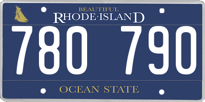 RI license plate 780790