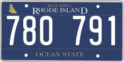 RI license plate 780791