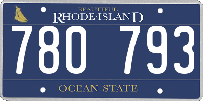 RI license plate 780793