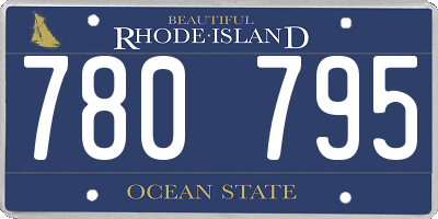RI license plate 780795