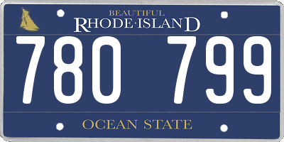 RI license plate 780799