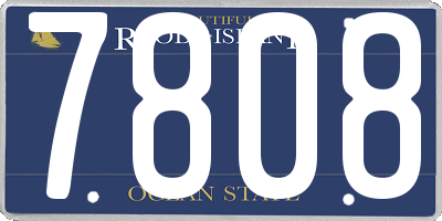 RI license plate 7808