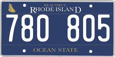 RI license plate 780805