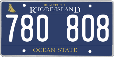 RI license plate 780808