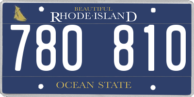 RI license plate 780810