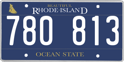 RI license plate 780813