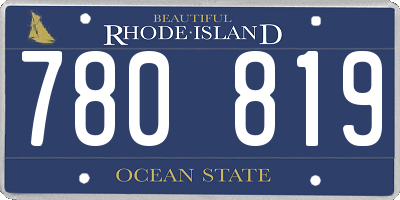 RI license plate 780819