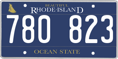 RI license plate 780823