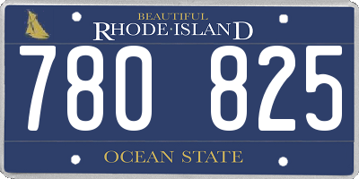 RI license plate 780825