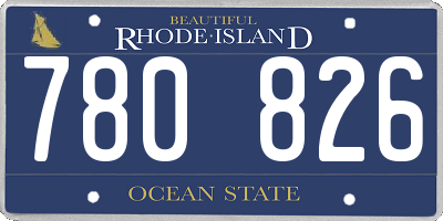 RI license plate 780826