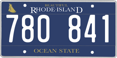 RI license plate 780841
