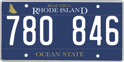 RI license plate 780846