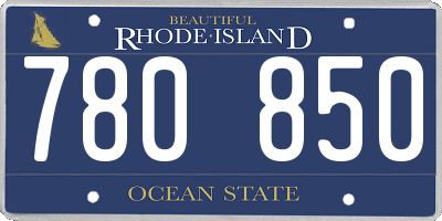 RI license plate 780850