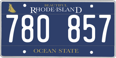 RI license plate 780857