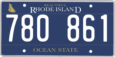RI license plate 780861