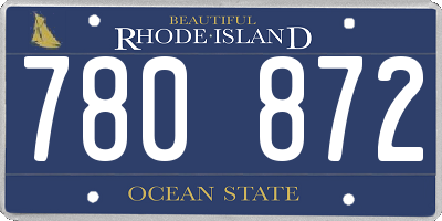 RI license plate 780872