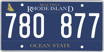 RI license plate 780877