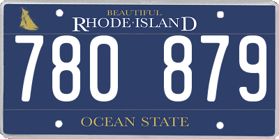 RI license plate 780879