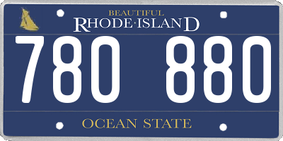 RI license plate 780880