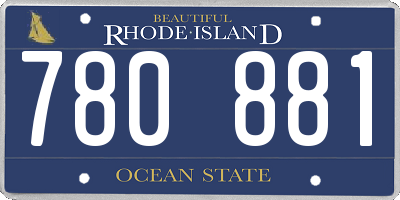 RI license plate 780881