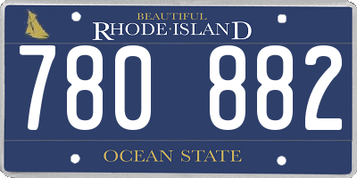 RI license plate 780882