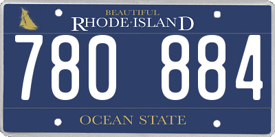 RI license plate 780884