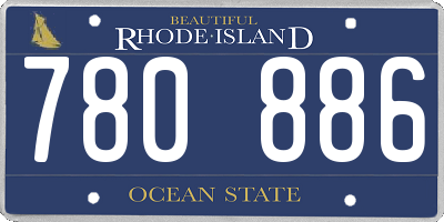 RI license plate 780886
