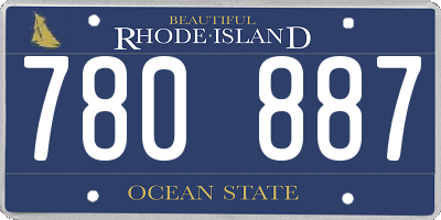 RI license plate 780887