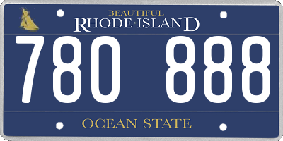RI license plate 780888