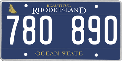 RI license plate 780890