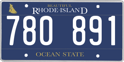 RI license plate 780891