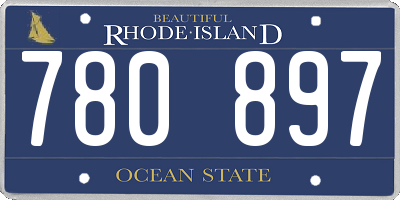 RI license plate 780897