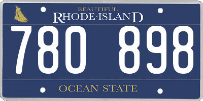 RI license plate 780898