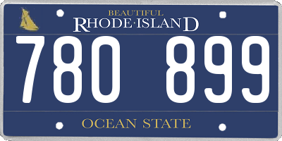 RI license plate 780899