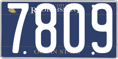 RI license plate 7809
