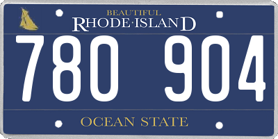 RI license plate 780904