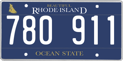 RI license plate 780911