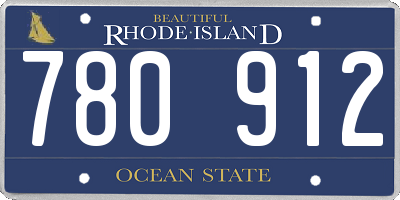RI license plate 780912