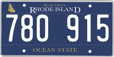 RI license plate 780915