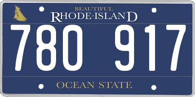 RI license plate 780917