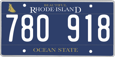 RI license plate 780918