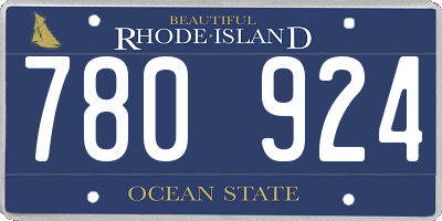 RI license plate 780924