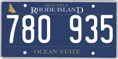 RI license plate 780935