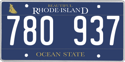 RI license plate 780937
