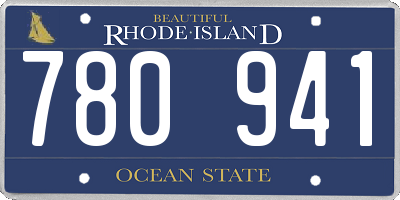 RI license plate 780941