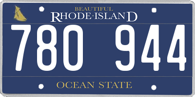 RI license plate 780944