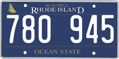 RI license plate 780945