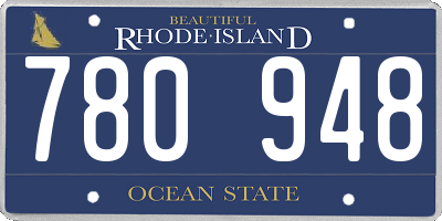 RI license plate 780948