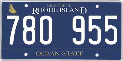 RI license plate 780955