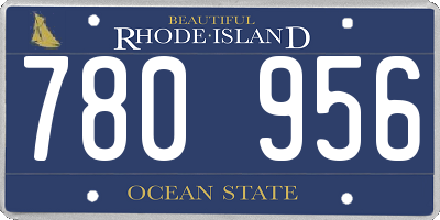 RI license plate 780956